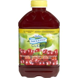 Thickened Beverage Thick & Easy 46 oz. Bottle Cranberry Juice Cocktail Flavor Liquid IDDSI Level 3 Moderately Thick/Liquidized