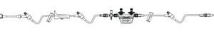 Primary IV Administration Set Caresite Gravity 3 Ports 15 Drops / mL Drip Rate With Filter 137 Inch Tubing Anesthesia