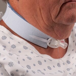 Tracheostomy Tube Holder Blue 1-1/2 X 28 Inch Bariatric Adult