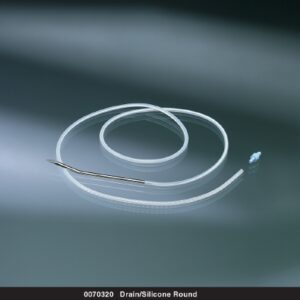 Wound Drain Tube Bard Round Type With Trocar Round Perforated Channel Type 3/16 Inch Size Sterile
