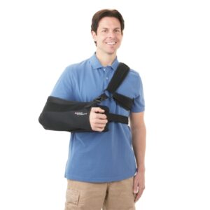 Shoulder Sling with Abduction Pillow SlingShot 3 Shoulder Brace Medium Airmesh / Fabric Quick Release Buckle / Hook and Loop Strap Closure With Exercise Ball Left or Right  Shoulder