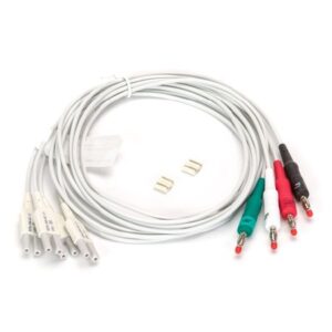 Lead Wire Set Gray, 4-Leads, Banana Limbs For EKG Machine AHA