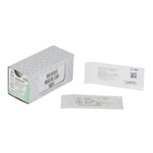 Nonabsorbable Suture with Needle Ethilon Nylon PC-3 3/8 Circle Precision Conventional Cutting Needle Size 5-0 Monofilament