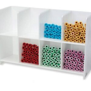 Tube Organizer 8 Place White 5-1/4 X 10-2/3 X 17 Inch