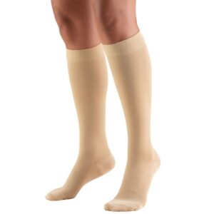 Compression Stocking Truform Knee High Large Beige Closed Toe