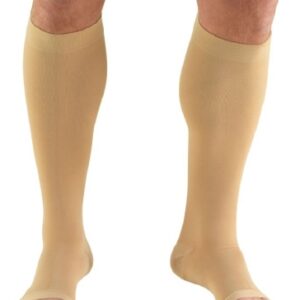Compression Stocking Truform Knee High 3X-Large Beige Open Toe