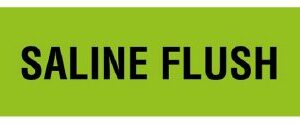 Drug Label UAL Syringe Label Saline Flush Green 5/16 X 1-1/4 Inch