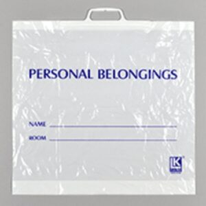 Patient Belongings Bag LK 18 X 19 Inch LDPE Snap Closure White