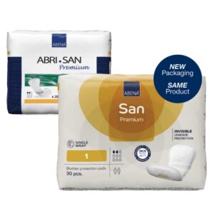 Bladder Control Pad Abri-San Premium 9 Inch Length Light Absorbency Fluff / Polymer Core Level 1