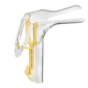 Vaginal Speculum KleenSpec 590 Series Premium Pederson NonSterile Office Grade Acrylic X-Small Double Blade Duckbill Disposable Built-In Light Source