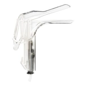 Vaginal Speculum KleenSpec 590 Series Premium Pederson NonSterile Office Grade Acrylic Small Double Blade Duckbill Disposable Built-In Light Source