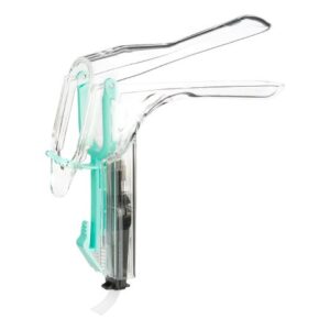 Vaginal Speculum KleenSpec 590 Series Premium Pederson NonSterile Office Grade Acrylic Medium Double Blade Duckbill Disposable Built-In Light Source