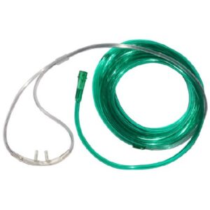 ETCO2 Nasal Sampling Cannula with O2 Delivery Adult Curved Prong / NonFlared Tip 15 Foot O2 Line