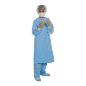 Surgical Gown with Towel Aero Blue 2X-Large Blue Sterile AAMI Level 3 Disposable