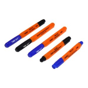 Skin Marking Kit with Sleeve Time Out 4-in-1 Gentian Violet / Permanent Black Ink Sterile Triangular Barrel Dual Tip, Regular / Chiseled Tip