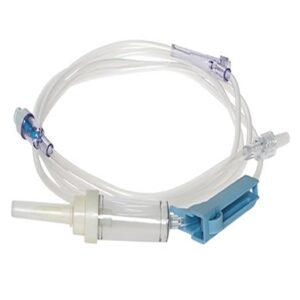 Primary IV Administration Set HealthFirst Gravity 15 Drops / mL Drip Rate Without Filter 83 Inch Tubing Solution