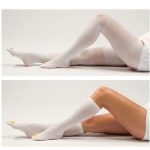 Anti-embolism Stocking VenaFlow AES Thigh High Medium / Short White Inspection Toe