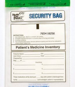 Patient Medicine Inventory Bag HCL 6 X 9 Inch Polyethylene Adhesive Closure Clear