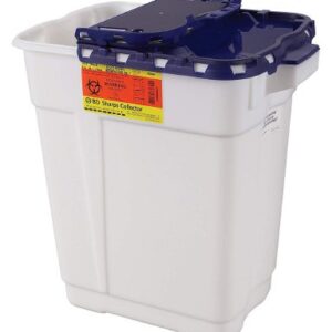Pharmaceutical Waste Container Recykleen White Base 18-1/2 X 17-3/4 X 11-3/4 Inch Vertical Entry 9 Gallon