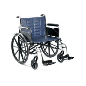 Wheelchair Tracer IV Dual Axle Desk Length Arm Midnight Blue Upholstery 22 Inch Seat Width Adult 350 lbs. Weight Capacity