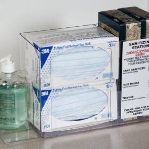 Hygiene Dispensing Station Health Care Logistics Surface Mount Clear 5-3/4 X 8-1/4 X 15-5/8 Inch Plastic