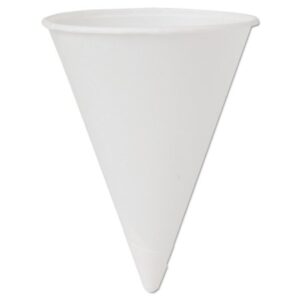 Paper Cone Cup Dart 4 oz. White Paper Disposable