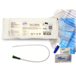 Intermittent Closed System Catheter Cure Catheter Closed System Male / Straight Tip 14 Fr. Uncoated PVC
