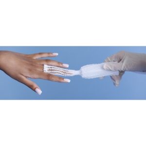Elastic Net Retainer Dressing with Applicator MT Spandage Tubular Elastic 25 Yard Size F2 White Adult Finger / Toe NonSterile