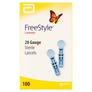 Lancet for Lancing Device Freestyle 28 Gauge Non-Safety Twist Off Cap Finger