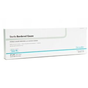 Island Dressing DermaRite Bordered Gauze 4 X 14 Inch Rectangle Sterile