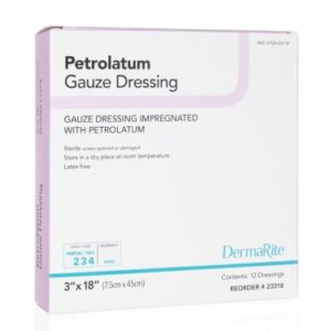 Petrolatum Impregnated Dressing DermaRite Strip 3 X 18 Inch Sterile