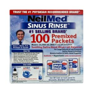 Saline Nasal Rinse Kit Neilmed Sinus Rinse 100 Packets