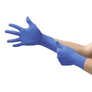 Exam Glove MICROFLEX Cobalt Large NonSterile Nitrile Standard Cuff Length Fully Textured Blue Not Rated