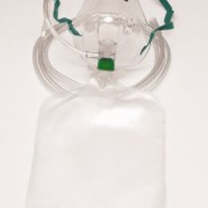 NonRebreather Oxygen Mask Salter Labs Elongated Style Adult One Size Fits Most Adjustable Head Strap