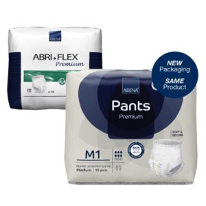 Unisex Adult Absorbent Underwear Abri-Flex Premium M1 Pull On with Tear Away Seams Medium Disposable Moderate Absorbency