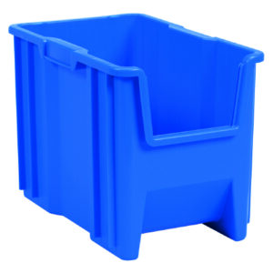 Stackable Storage Bin Stak-N-Store Blue Plastic 10-7/8 X 12-1/2 X 17-1/2 Inch