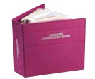 Prefilled Binder Carstens 3 Ring Burgundy / Silver 600 Sheets Side Opening