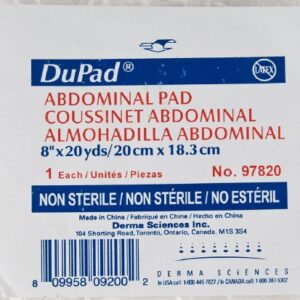 Abdominal Pad DuPad 8 Inch X 20 Yard 1-Ply NonSterile 1 per Pack
