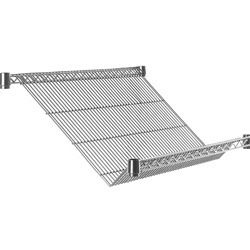 Slanted Shelf Super Erecta Chrome 24 X 48 Inch