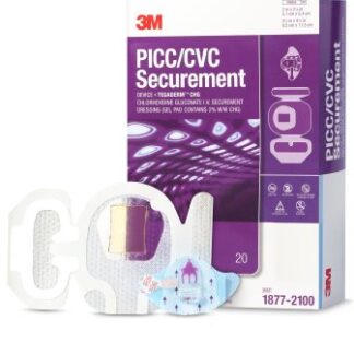 PICC/CVC Securement Device + Tegaderm with CHG IV Dressing 3M Tegaderm CHG (Chlorhexidine Gluconate) 3-1/2 X 4-1/2 Inch Sterile