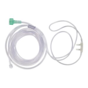 Nasal Sampling Cannula with O2 Delivery AirLife Adult Curved Prong / NonFlared Tip 14 Foot O2 Line