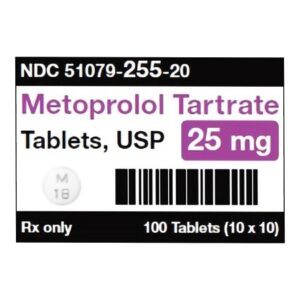 Metoprolol Tartrate 25 mg Tablet 100 Tablets