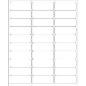 Blank Label PDC Thermal Label White 1 X 2-5/8 Inch