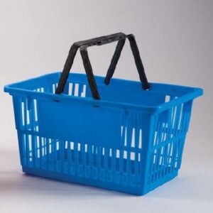 Tote Basket Blue Plastic 10 X 13-1/4 X 19-1/4 Inch