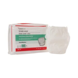 Unisex Adult Absorbent Underwear Sure Care Ultra Pull On with Tear Away Seams Medium Disposable Heavy Absorbency