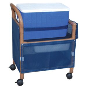 Ice Hydration Cart WoodTone 17 X 31 X 37.5 Inch 16 X 27 Inch Shelf Size