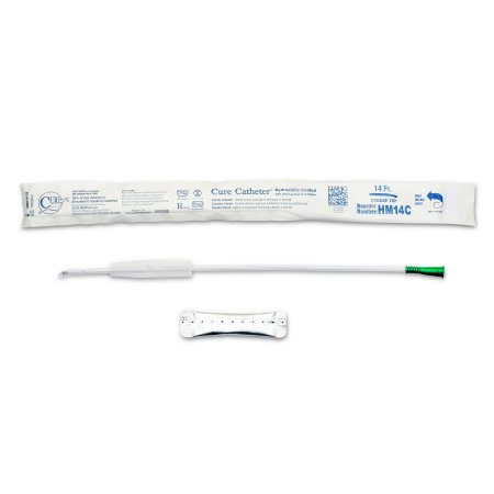 Urethral Catheter Hydrophilic Cure Catheter Coude Tip Hydrophilic Coated Plastic 14 Fr. 16 Inch