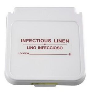 Pre-Printed Label Caution Label Gray Infectious Linen Red Safety and Instructional 4 X 12 Inch