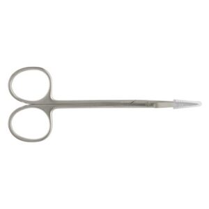 Iris Scissors Miltex 4-1/2 Inch Length OR / Surgical Grade German Stainless Steel NonSterile Finger Ring Handle Straight Sharp Tip / Sharp Tip