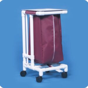 Hamper Stand Standard Rolling Square Opening Foot Pedal Self-Closing Lid